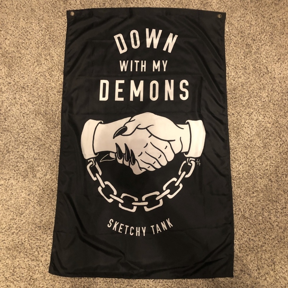 Sketchy Tank Down Black Flag